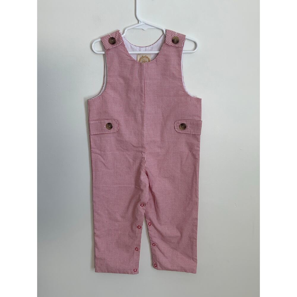 Beaufort‎ Bonnet Lawson Longall Richmond Red Windowpane 18/24M Boys Overalls